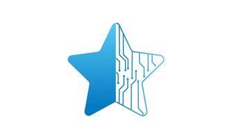 stock vector abstract star techno logo design template business vector icon