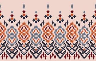 etnico astratto ikat art. modello senza cuciture in stile tribale, popolare e messicano. ornamento di arte geometrica azteca print.design per moquette, carta da parati, abbigliamento, avvolgimento, tessuto, copertina, tessile vettore