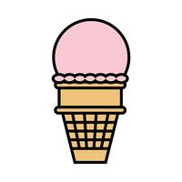 Icona di vettore del cono gelato