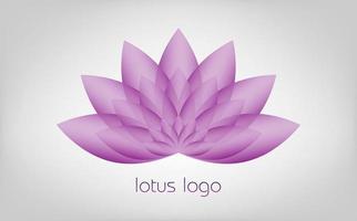 logo di loto viola, fiore della vita. geometria sacra. simbolo di armonia ed equilibrio. segno di purezza. chakra yoga disegno vettoriale isolato su sfondo bianco