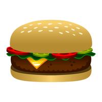 Illustrazione di vettore del fumetto dell&#39;hamburger