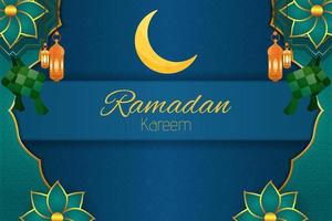 sfondo islamico ramadan kareem con elemento vettore