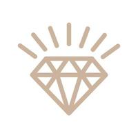 linee diamante brillante logo design icona vettore simbolo illustrazione