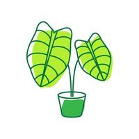 pianta da giardino astratta caladium logo simbolo icona grafica vettoriale illustrazione idea creativa