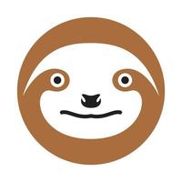 carino testa bradipi logo vettore simbolo icona illustrazione del design