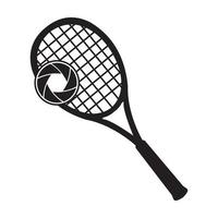 linee racchetta da tennis linee logo vettore icona illustrazione design