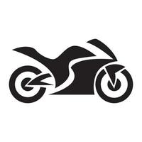 disegno semplice dell'illustrazione dell'icona di vettore del logo della siluetta dello sport della motocicletta