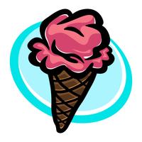 Icona di vettore del cono gelato