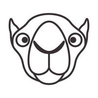 linee carino animale testa cammelli logo simbolo icona vettore illustrazione design