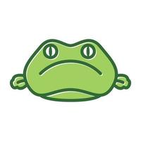 testa di rana verde faccia arrabbiata cartone animato logo simbolo icona disegno grafico vettoriale illustrazione