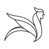 linee moderne forma gallo logo vettore simbolo icona design grafico illustrazione