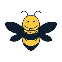 disegno dell'illustrazione di vettore del logo variopinto del fumetto sveglio del grasso del miele dell'ape