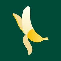 illustrazione del simbolo dell'icona del vettore del design del logo sfumato giallo della banana della frutta