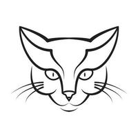 forma moderna faccia testa gatto foresta logo simbolo icona grafica vettoriale illustrazione idea creativa