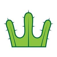 disegno grafico dell'illustrazione dell'icona del vettore del simbolo del logo della corona del cactus