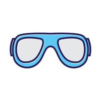 occhialini da sub logo blu simbolo icona vettore graphic design illustrazione