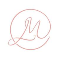 lm linee lusso femminile logo simbolo icona grafica vettoriale illustrazione idea creativa