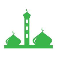 moschea a cupola astratta con disegno di illustrazione dell'icona vettoriale del logo della torre