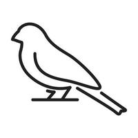 linee di uccelli di forma moderna piccolo logo canarino icona simbolo disegno grafico vettoriale illustrazione