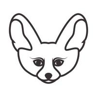 Vixen linee di testa logo animale simbolo icona illustrazione grafica vettoriale