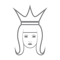 linee donne regina lusso logo simbolo icona vettore illustrazione graphic design