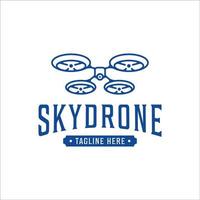 sky drone logo vintage illustrazione vettoriale modello icona graphic design