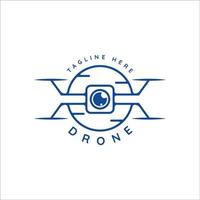 sky drone logo line art vintage illustrazione vettoriale modello icona graphic design