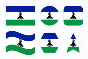 illustrazione semplice della bandiera del lesotho per il giorno dell'indipendenza o l'elezione vettore