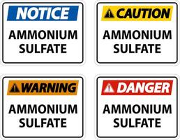 Pericolo solfato di ammonio simbolo segno su sfondo bianco vettore