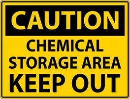 etichetta di avvertenza area di stoccaggio di sostanze chimiche tenere fuori il segno vettore