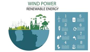 elemento di ecologia verde infografica 5 su sfondo bianco. albero dello sviluppo e della crescita. design piatto illustrazione vettoriale. concetto di business della sequenza temporale ecologica. natura organica per la pena e il grafico. vettore