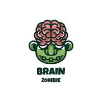 illustrazione grafica vettoriale di zombi cerebrali, buona per il design del logo