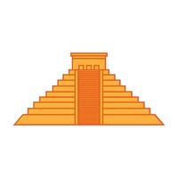 illustrazione del simbolo dell'icona del vettore di progettazione del logo colorato della piramide messicana