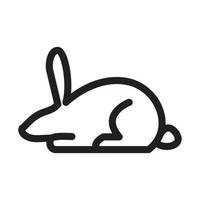 linee arte simpatici conigli animali domestici logo simbolo icona grafica vettoriale illustrazione