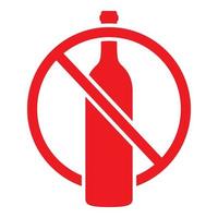 evitare bottiglia logo rosso simbolo icona illustrazione grafica vettoriale