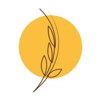 linee arte erba di grano logo vettore simbolo icona design grafico illustrazione