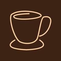 linea continua tazza di cioccolato logo design grafico vettoriale simbolo icona illustrazione idea creativa