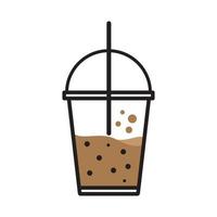moderna bevanda al cioccolato ghiaccio fresco logo simbolo icona vettore grafico illustrazione
