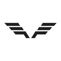 ali moderne in posizione verticale logo design grafico vettoriale simbolo icona illustrazione del segno idea creativa