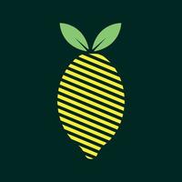 moderno scarabocchio limone frutta fresca logo design icona vettore simbolo illustrazione