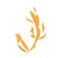 gazza uccello con fuoco logo simbolo icona grafica vettoriale illustrazione idea creativa