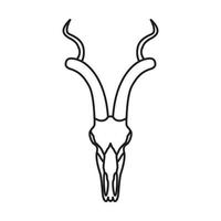 linee testa cranio cervo logo vettore icona illustrazione design