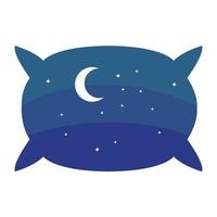 cuscino astratto con logo luna simbolo icona vettore design illustrazione grafica