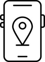 stile icona mappa mobile vettore