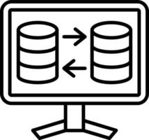 stile icona trasferimento dati vettore