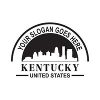 logo di vettore della siluetta dell'orizzonte del kentucky