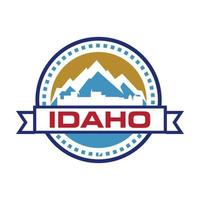 logo dell'orizzonte dell'idaho, logo del grattacielo dell'idaho vettore