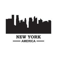 vettore di paesaggio urbano, logo di new york