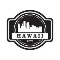 logo vettoriale sagoma skyline hawaii