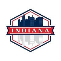 vettore dell'orizzonte dell'indiana, logo del grattacielo dell'indiana